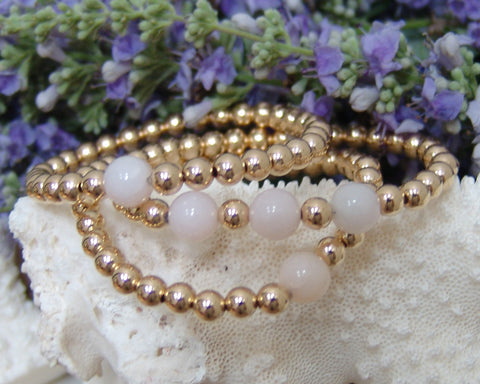 Opal & Gold Filled Round Balls Bracelet
