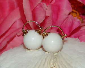 White Jade Stone Earring