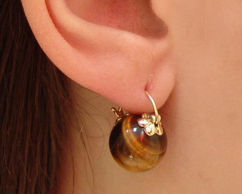 Tigers Eye Earring