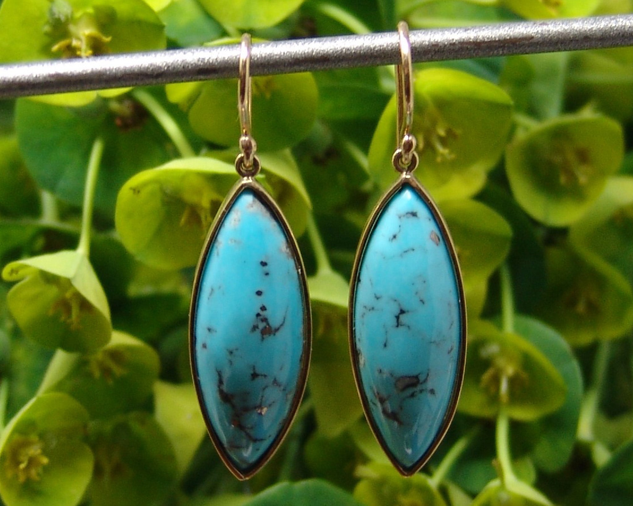 Turquoise Cabochon Earrings