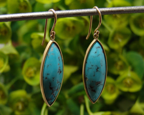 Turquoise Cabochon Earrings