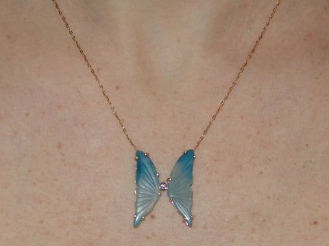 Butterfly Necklace (Blue Tonne Iolite)