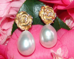 Oval Drop White South Sea Pearls