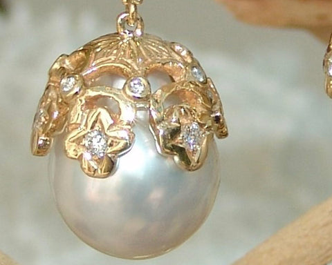 White Drop Earrings